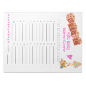 Bloc-note Jeux de nom de bébé Baby Shower Bébé Fille (Devant)