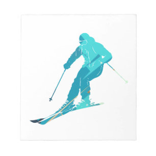 Bloc-note Jeux de ski Défi Sport Illustration Silhouette