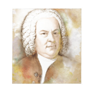 Bloc-note Johann Sebastian Bach Portrait en beige