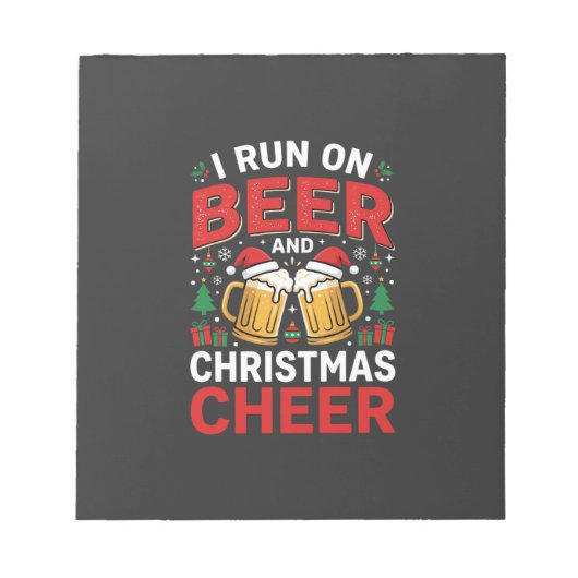 Bloc-note Joie de Noël Bière Fêtes de fin d'année (Devant)