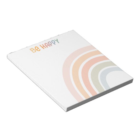 Bloc-note Joli Arc En Ciel Avec Fleurs Filles (Incliné)