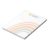 Bloc-note Joli Arc En Ciel Avec Fleurs Filles (Tourné)