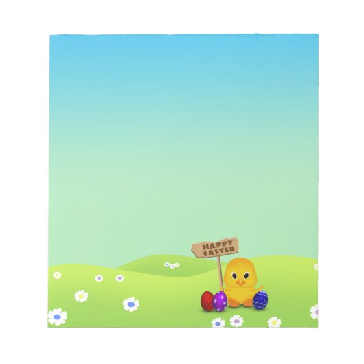 Bloc-note Joli bébé de Pâques poussin (Devant)