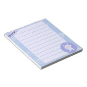 Bloc-note Joli bébé loup pastel bleu (Incliné)