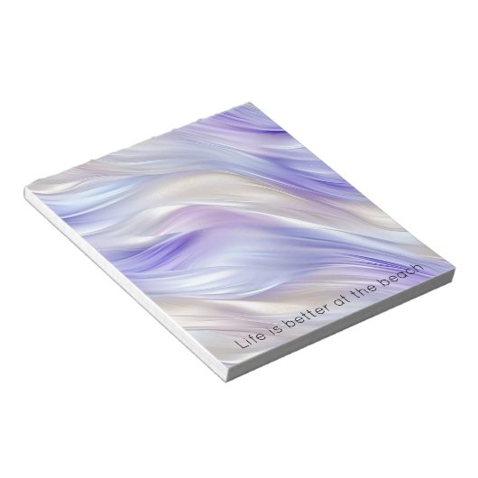 Bloc-note Joli bleu violet brunes blanches (Incliné)