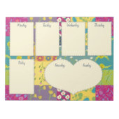 Bloc-note Joli Boho Maximalist Quilt Planificateur hebdomada (Devant)