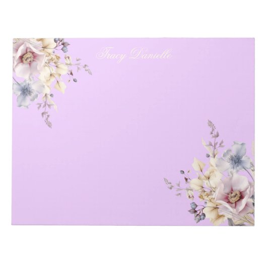 Bloc-note Joli bouquet floral de printemps lavande (Devant)