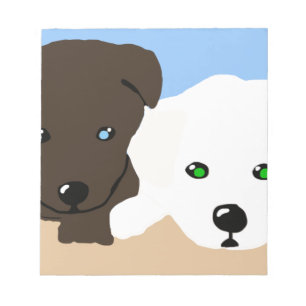 Bloc-note Joli cadeau brun et blanc de marionnettes du Labra