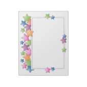 Bloc-note Joli cadre d'étoiles coloré (Tourné)