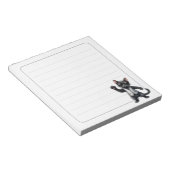 Bloc-note Joli cahier noir formel chat smoking lignes d'écri (Incliné)
