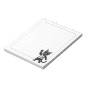 Bloc-note Joli cahier noir formel chat smoking lignes d'écri (Tourné)