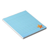 Bloc-note Joli Cartoon Starfish Bleu Océan Liné (Incliné)