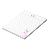 Bloc-note Joli Chat Blanc Ligné (Tourné)