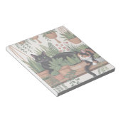 Bloc-note Joli Chat Botanique Aquarelle (Incliné)
