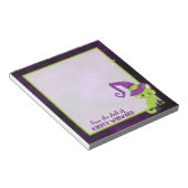 Bloc-note Joli Chat Halloween Vert Violet (Incliné)