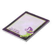 Bloc-note Joli Chat Halloween Vert Violet (Tourné)