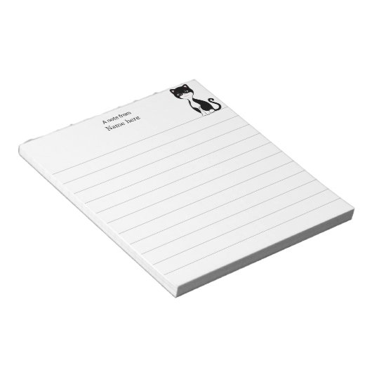 Bloc-note Joli chat smoking à rayures (Incliné)