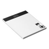 Bloc-note Joli chat smoking & en-tête rose simple (Incliné)