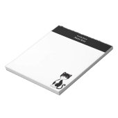 Bloc-note Joli chat smoking & en-tête rose simple (Tourné)