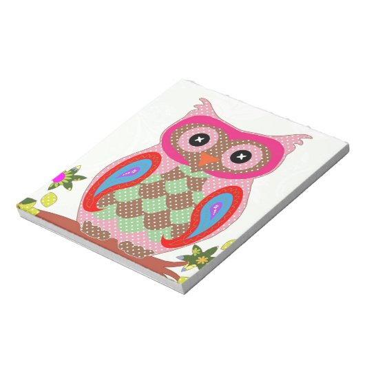 Bloc-note Joli Chouette rose Imprimer, Accessoires Motifs (Tourné)
