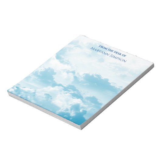 Bloc-note Joli ciel bleu du bureau de (Tourné)