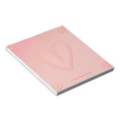 Bloc-note Joli Coeur rose Saint-Valentin (Incliné)