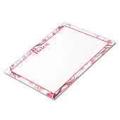 Bloc-note Joli coeur rouge et blanc (Incliné)