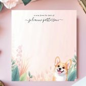 Bloc-note Joli Corgi Chien Feuillage Tropical Nom Personnali