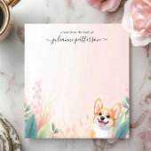 Bloc-note Joli Corgi Chien Feuillage Tropical Nom Personnali