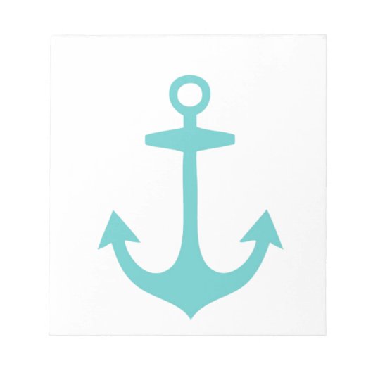Bloc-note Joli design nautique turquoise (Devant)
