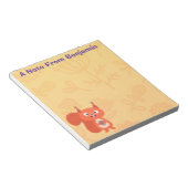 Bloc-note Joli dessin animé d'écureuil roux (Incliné)