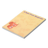 Bloc-note Joli dessin animé d'écureuil roux (Tourné)