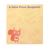 Bloc-note Joli dessin animé d'écureuil roux (Devant)