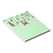 Bloc-note Joli dessin animé Père Noël et amis Noël (Incliné)