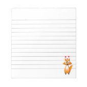 Bloc-note Joli dessin Fox Animal Lined (Devant)