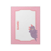 Bloc-note Joli dinosaure tricératops violet pour les enfants (Tourné)