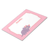 Bloc-note Joli dinosaure tricératops violet pour les enfants (Incliné)