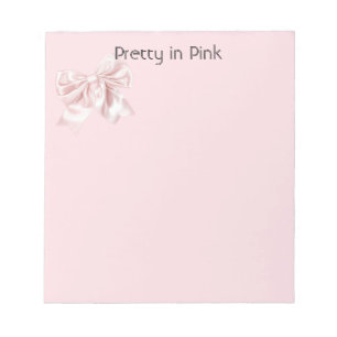 Bloc-note Joli en noeud rose