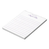 Bloc-note Joli en pourpre Linked Personnalisé (Tourné)