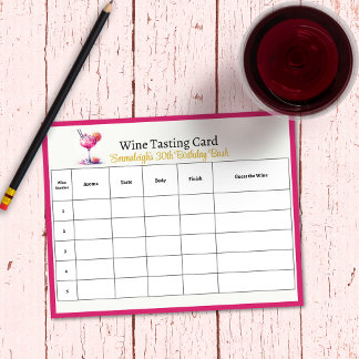 Bloc-note Joli en rose 30e anniversaire Guess the Wine