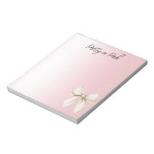 Bloc-note Joli en rose ruban crème (Tourné)