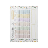 Bloc-note Joli et ludique floral pastel (Tourné)