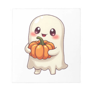 Bloc-note Joli fantôme avec citrouille � Drôle d'Halloween
