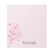 Bloc-note Joli Fleurs Roses Bleues (Devant)