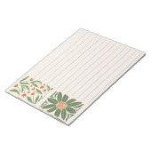 Bloc-note Joli floral vert et rose moderne (Incliné)