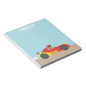 Bloc-note Joli garçon pilote de course de voiture de course (Incliné)