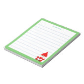 Bloc-note Joli gnome avec cadre vert bordé (Tourné)