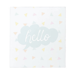 Bloc-note Joli Hello Pastel