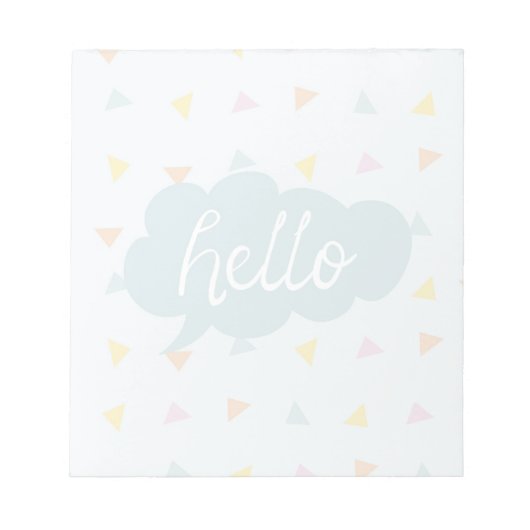 Bloc-note Joli Hello Pastel (Devant)