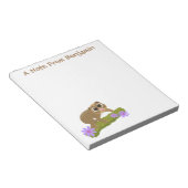 Bloc-note Joli lenteur loris sur dessin de branche (Incliné)